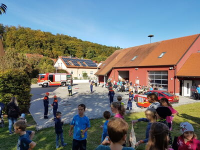 Löschaufbau der Jugendfeuerwehr