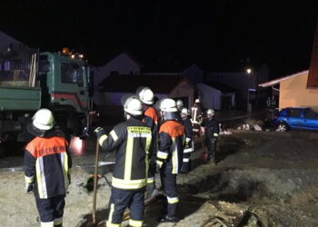 Kleine Rast für die fleißigen Helfer