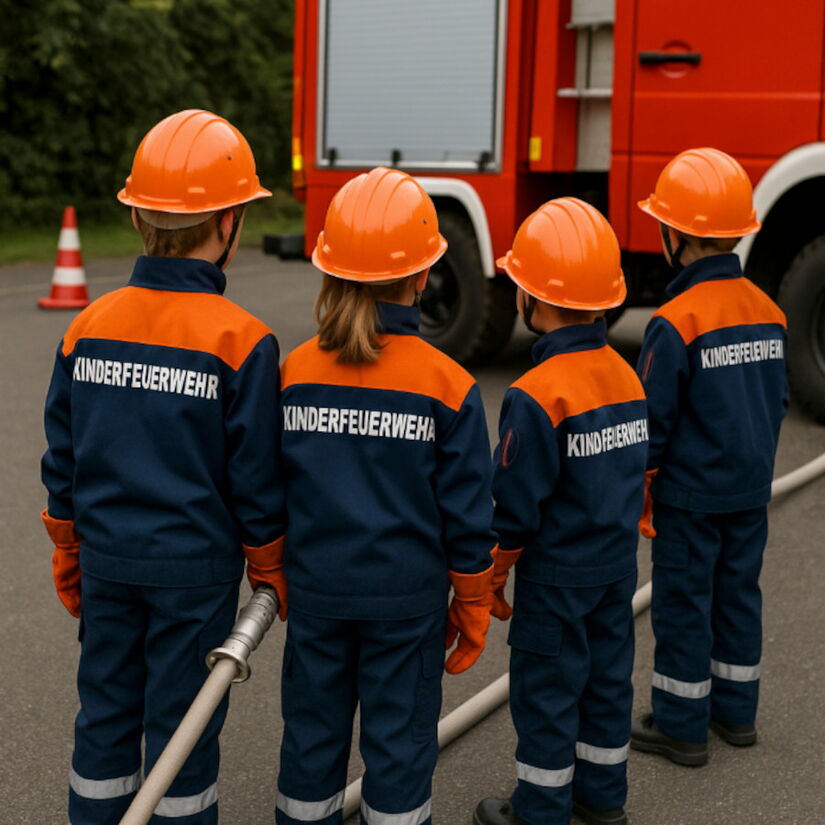 Kinder im Schutzanzug