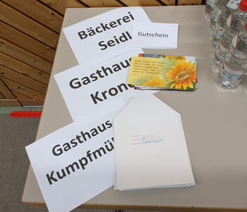 ... in Form von Gutschein oder Lunchbag