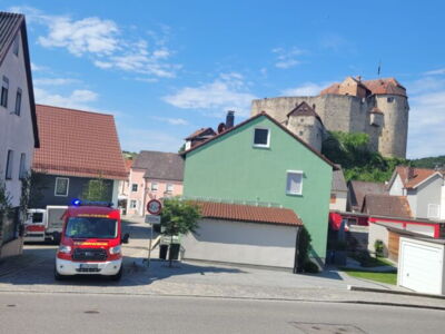 Blick auf Burg Wolfsegg