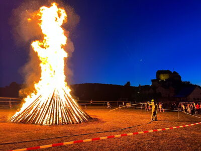 Brandkontrolle durch Feuerwehr